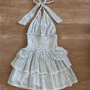 Loveshack Fancy Polka Dot Halter Dress